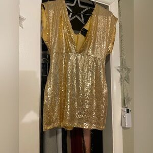 Gold party dress